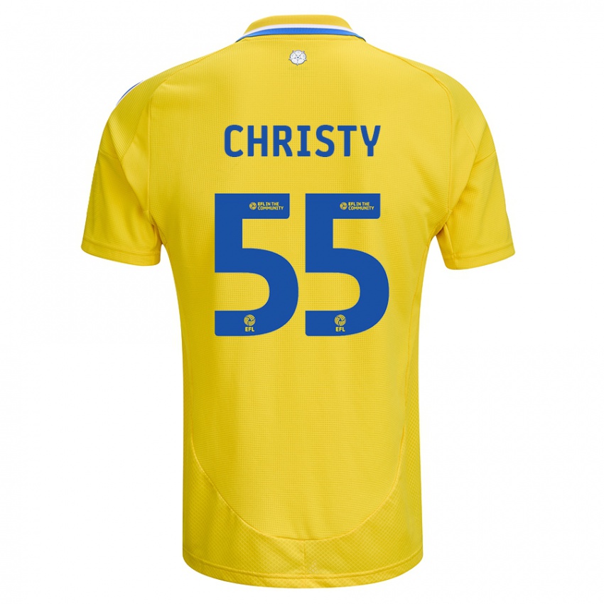 Niño Camiseta Harry Christy #55 Amarillo Azul 2ª Equipación 2024/25 La Camisa Argentina