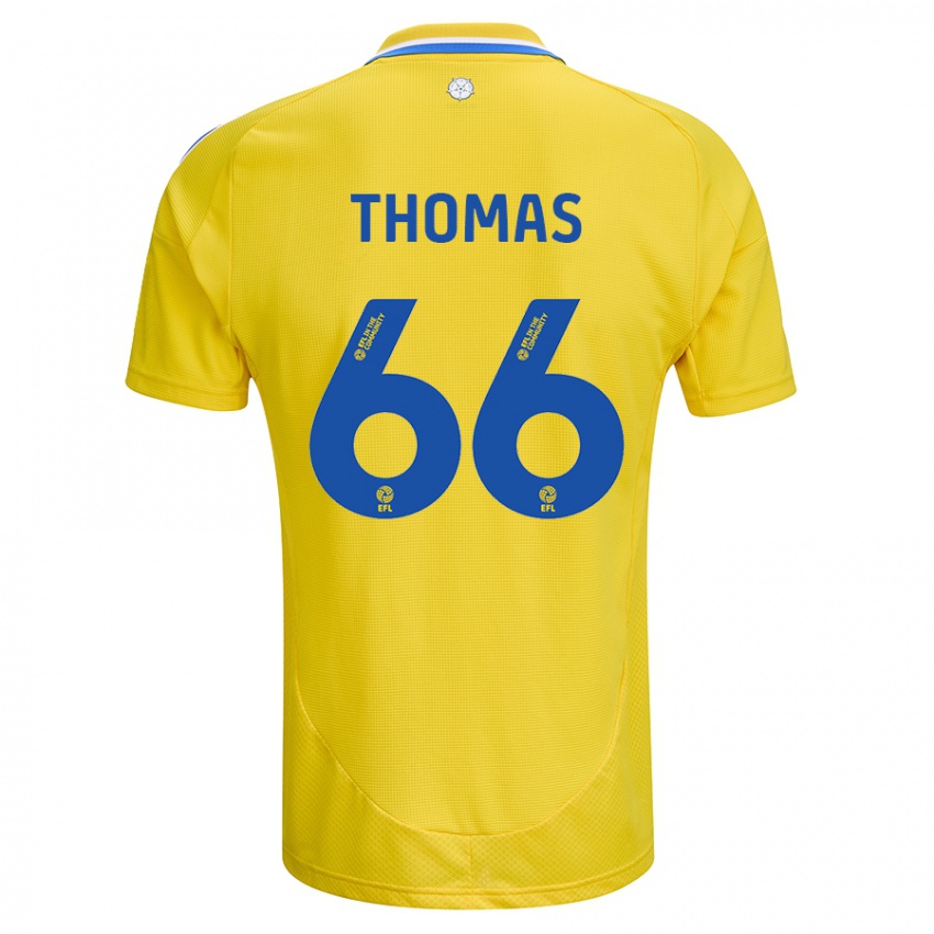 Niño Camiseta Luca Thomas #66 Amarillo Azul 2ª Equipación 2024/25 La Camisa Argentina