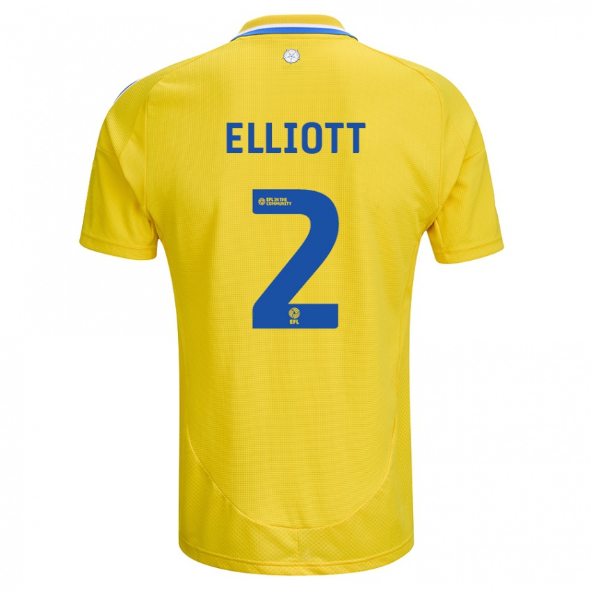 Niño Camiseta Izzy Elliott #2 Amarillo Azul 2ª Equipación 2024/25 La Camisa Argentina