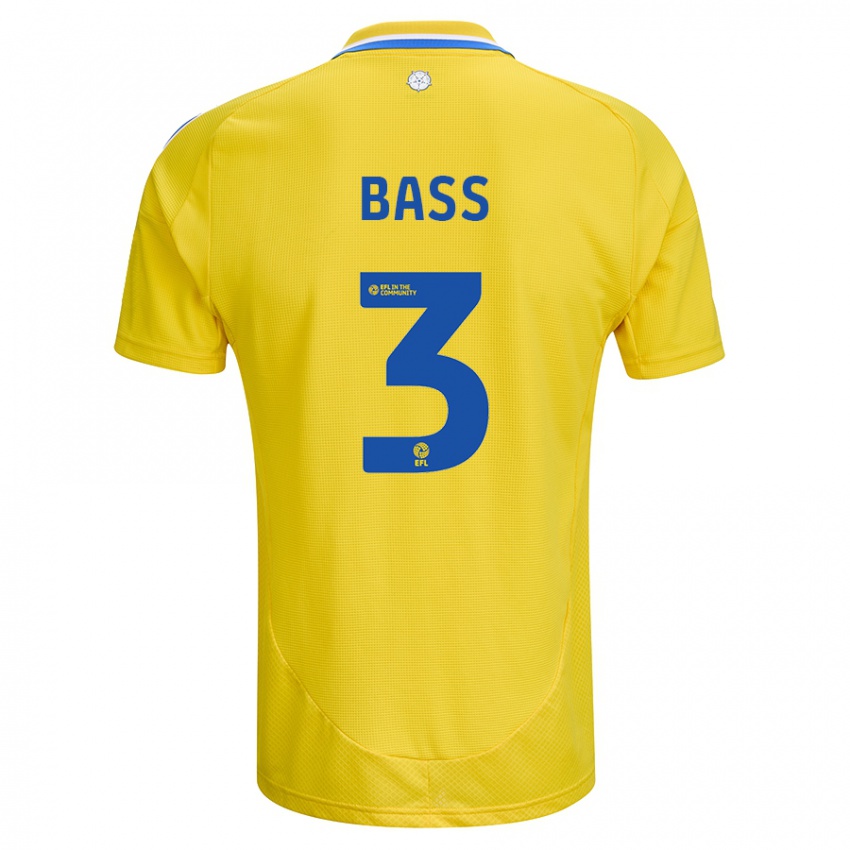 Niño Camiseta Rebekah Bass #3 Amarillo Azul 2ª Equipación 2024/25 La Camisa Argentina