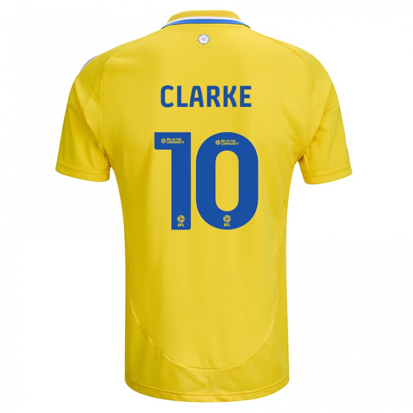 Niño Camiseta Sarah Clarke #10 Amarillo Azul 2ª Equipación 2024/25 La Camisa Argentina