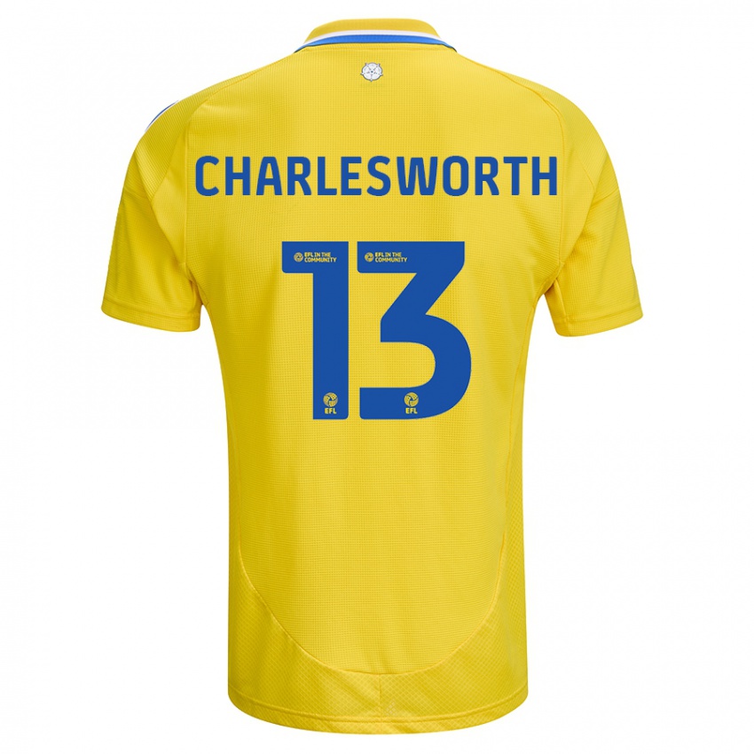 Niño Camiseta Millie Robshaw-Charlesworth #13 Amarillo Azul 2ª Equipación 2024/25 La Camisa Argentina