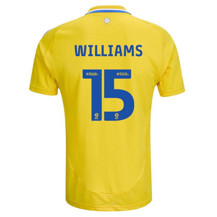 Niño Camiseta Paige Williams #15 Amarillo Azul 2ª Equipación 2024/25 La Camisa Argentina