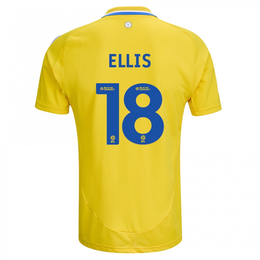 Niño Camiseta Macy Ellis #18 Amarillo Azul 2ª Equipación 2024/25 La Camisa Argentina