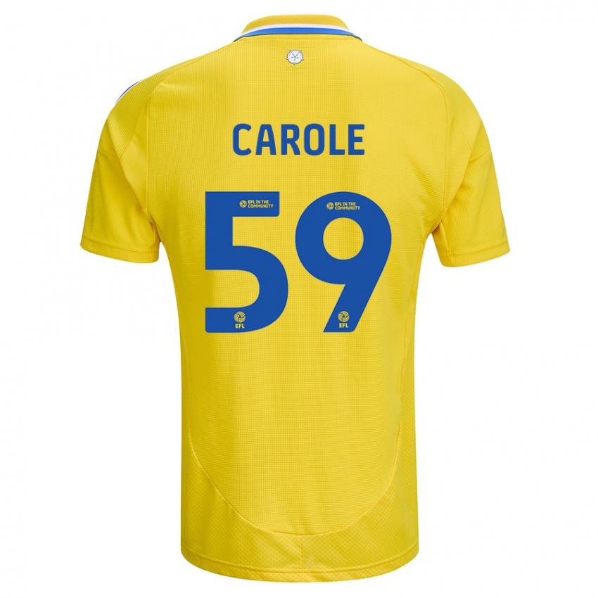 Niño Camiseta Keenan Carole #59 Amarillo Azul 2ª Equipación 2024/25 La Camisa Argentina