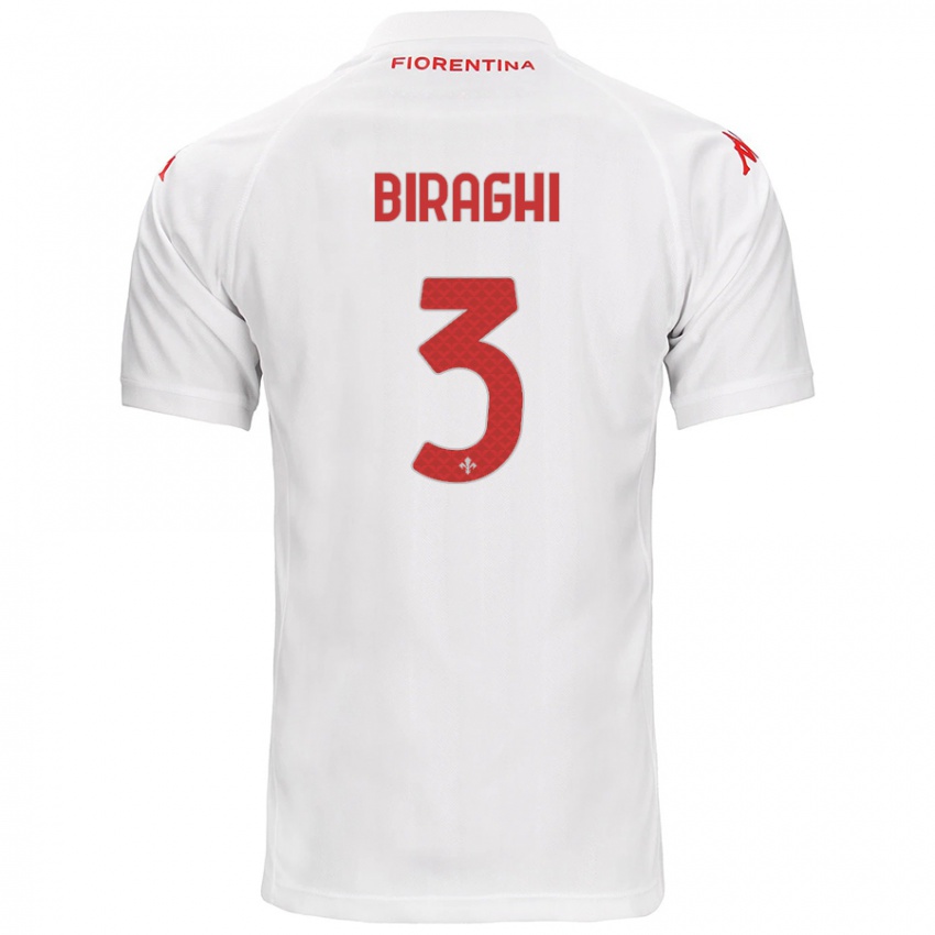 Niño Camiseta Cristiano Biraghi #3 Blanco 2ª Equipación 2024/25 La Camisa Argentina