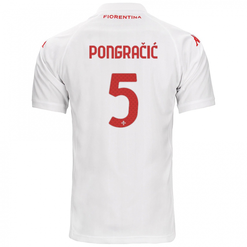 Niño Camiseta Marin Pongračić #5 Blanco 2ª Equipación 2024/25 La Camisa Argentina