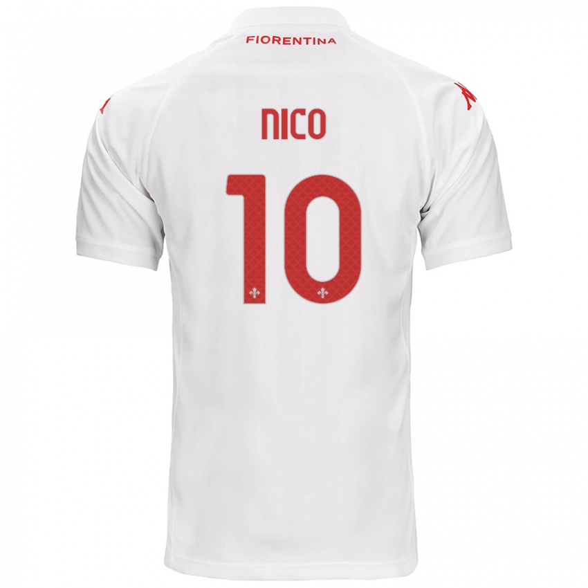 Niño Camiseta Nicolás González #10 Blanco 2ª Equipación 2024/25 La Camisa Argentina