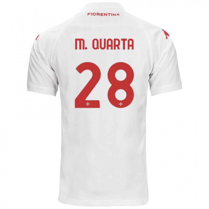 Niño Camiseta Lucas Martínez Quarta #28 Blanco 2ª Equipación 2024/25 La Camisa Argentina