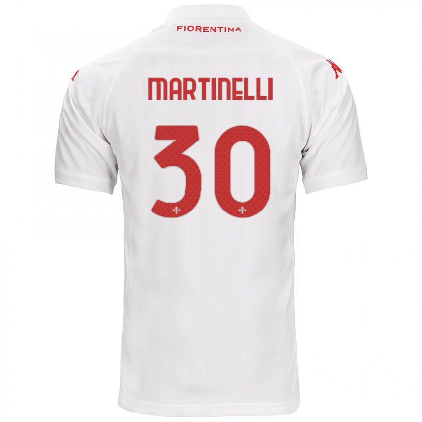 Niño Camiseta Tommaso Martinelli #30 Blanco 2ª Equipación 2024/25 La Camisa Argentina