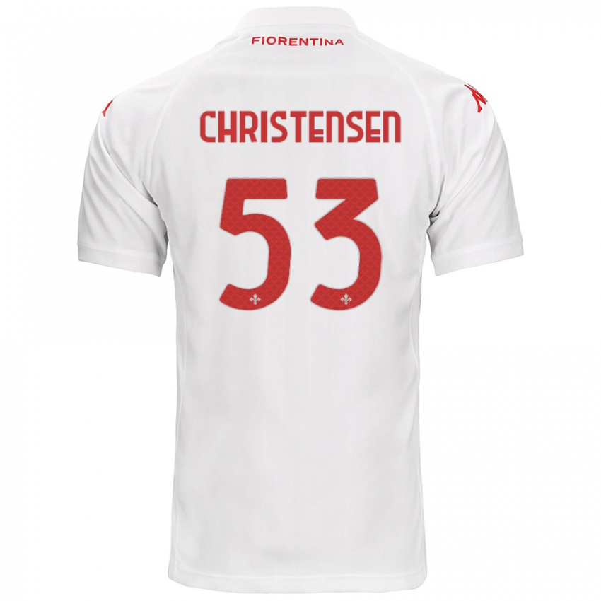 Niño Camiseta Oliver Christensen #53 Blanco 2ª Equipación 2024/25 La Camisa Argentina