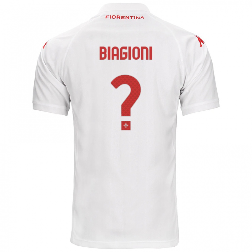 Niño Camiseta Lorenzo Biagioni #0 Blanco 2ª Equipación 2024/25 La Camisa Argentina