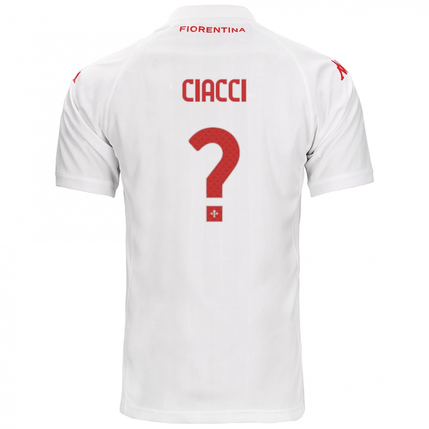 Niño Camiseta Niccolò Ciacci #0 Blanco 2ª Equipación 2024/25 La Camisa Argentina