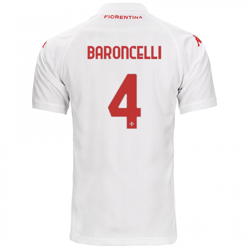 Niño Camiseta Leonardo Baroncelli #4 Blanco 2ª Equipación 2024/25 La Camisa Argentina