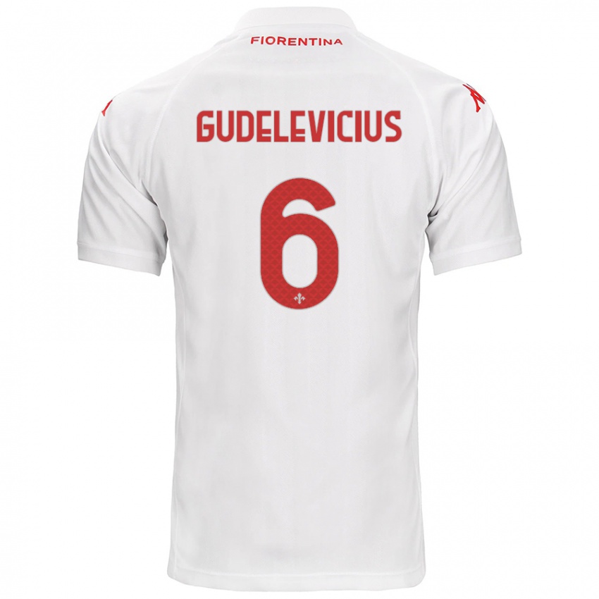 Niño Camiseta Ernestas Gudelevicius #6 Blanco 2ª Equipación 2024/25 La Camisa Argentina