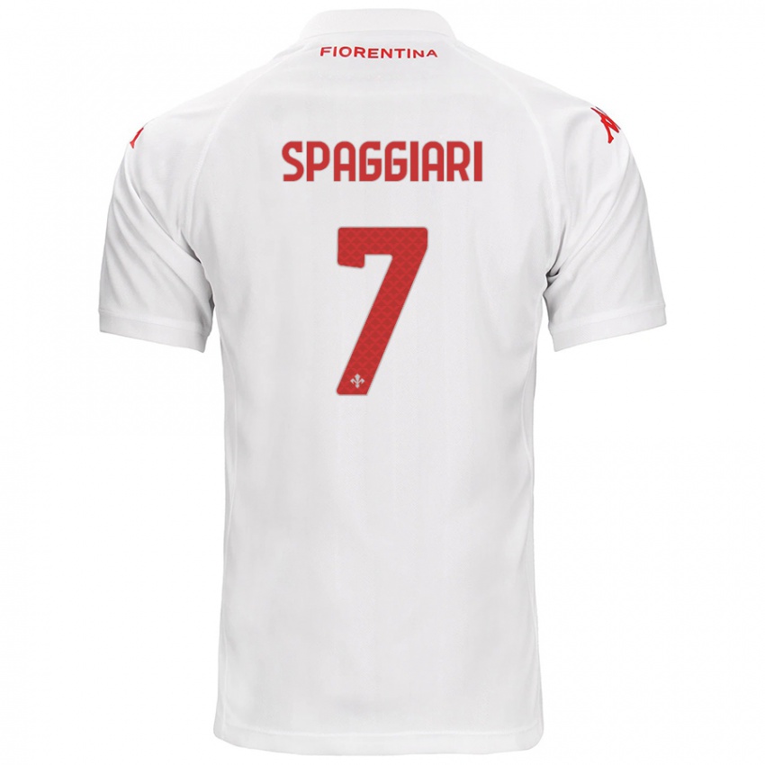 Niño Camiseta Riccardo Spaggiari #7 Blanco 2ª Equipación 2024/25 La Camisa Argentina