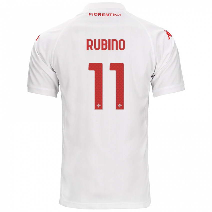 Niño Camiseta Tommaso Rubino #11 Blanco 2ª Equipación 2024/25 La Camisa Argentina