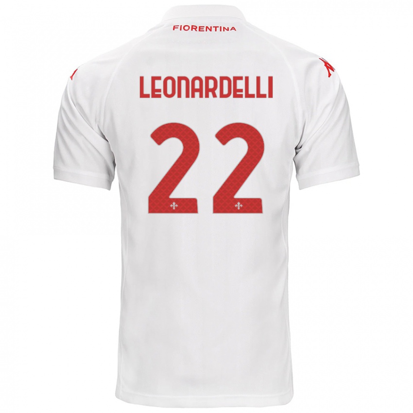 Niño Camiseta Pietro Leonardelli #22 Blanco 2ª Equipación 2024/25 La Camisa Argentina