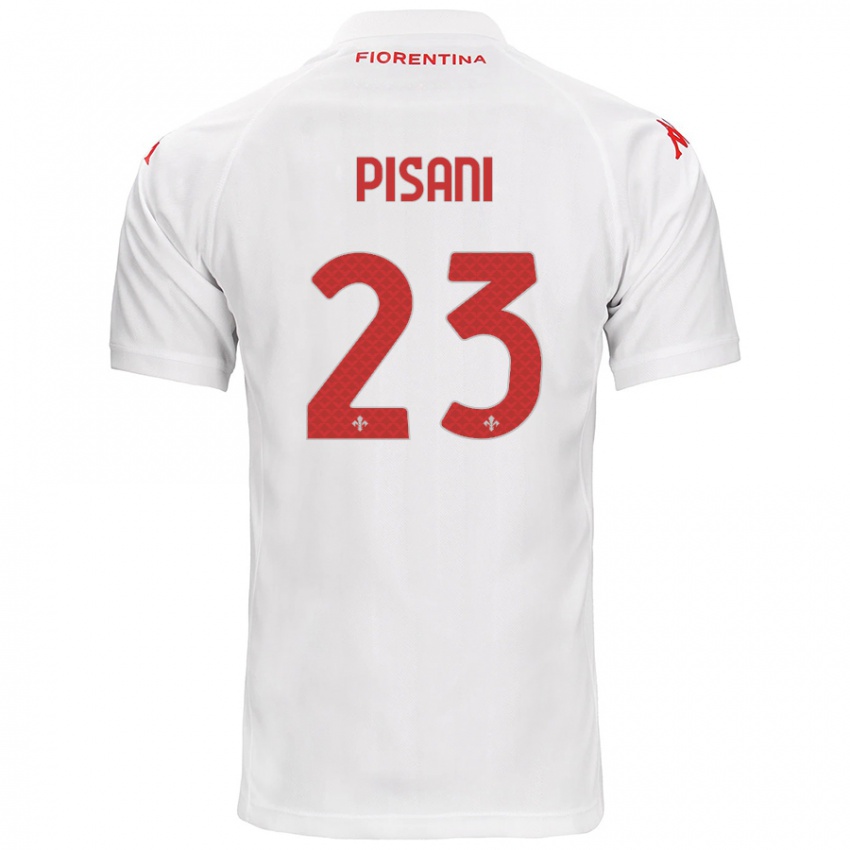 Niño Camiseta Diego Pisani #23 Blanco 2ª Equipación 2024/25 La Camisa Argentina