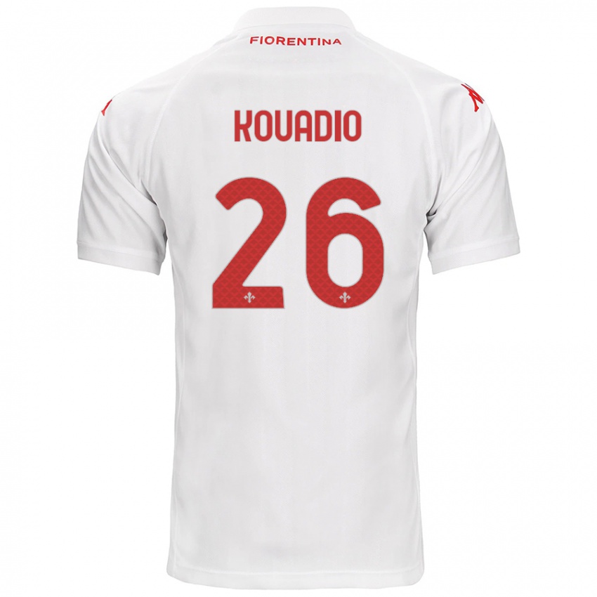 Niño Camiseta Eddy Kouadio #26 Blanco 2ª Equipación 2024/25 La Camisa Argentina