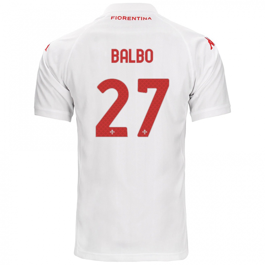 Niño Camiseta Luis Balbo #27 Blanco 2ª Equipación 2024/25 La Camisa Argentina