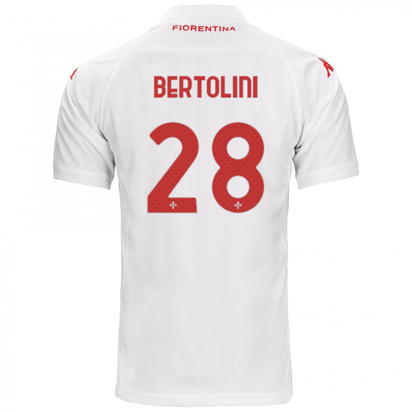 Niño Camiseta Gabriele Bertolini #28 Blanco 2ª Equipación 2024/25 La Camisa Argentina