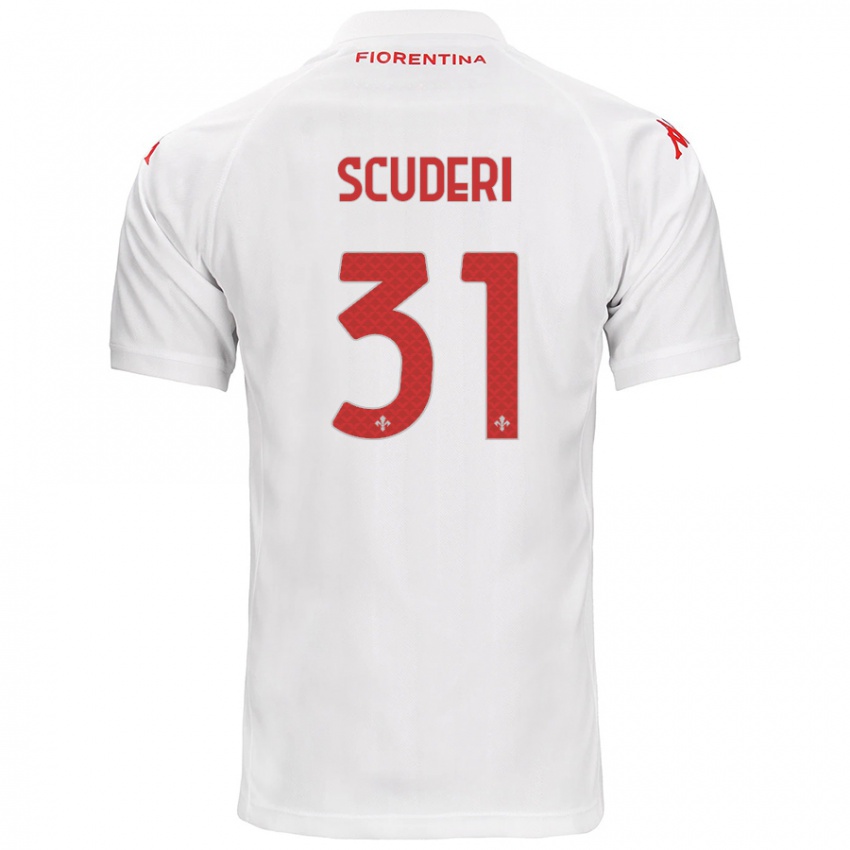 Niño Camiseta Giulio Scuderi #31 Blanco 2ª Equipación 2024/25 La Camisa Argentina