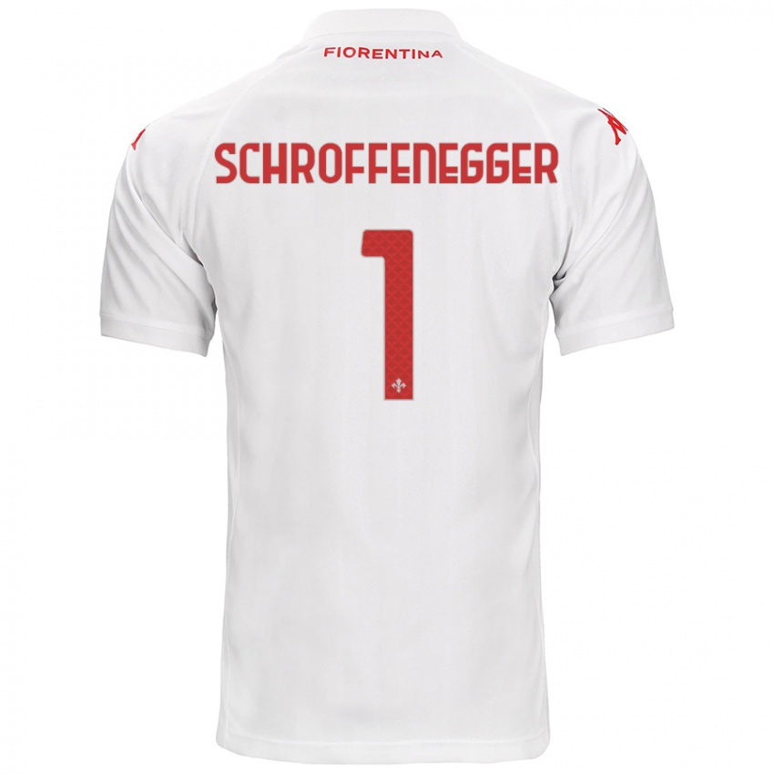 Niño Camiseta Katja Schroffenegger #1 Blanco 2ª Equipación 2024/25 La Camisa Argentina