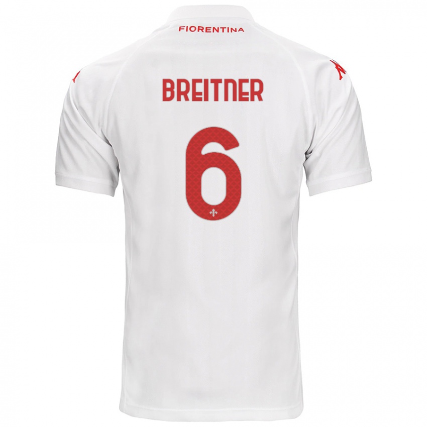 Niño Camiseta Stephanie Breitner #6 Blanco 2ª Equipación 2024/25 La Camisa Argentina