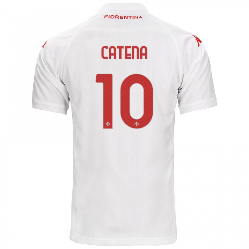 Niño Camiseta Michaela Catena #10 Blanco 2ª Equipación 2024/25 La Camisa Argentina