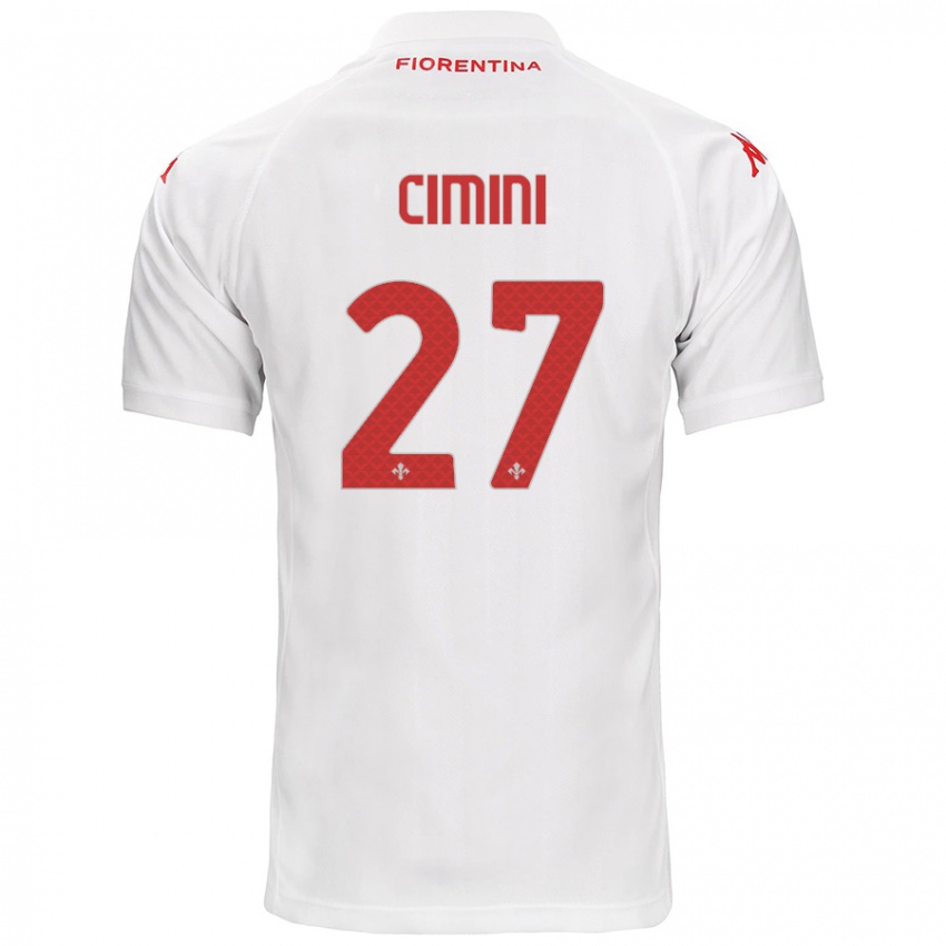 Niño Camiseta Linda Tucceri Cimini #27 Blanco 2ª Equipación 2024/25 La Camisa Argentina