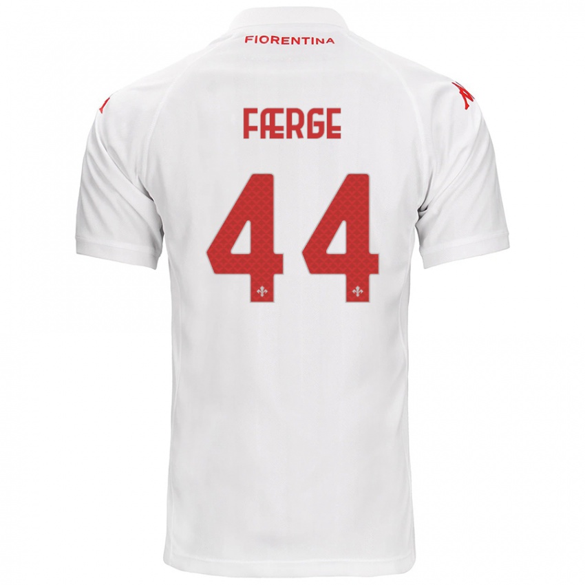 Niño Camiseta Emma Færge #44 Blanco 2ª Equipación 2024/25 La Camisa Argentina