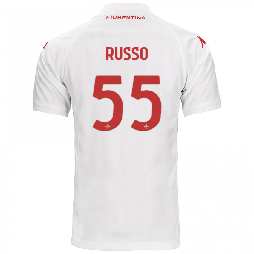 Niño Camiseta Federica Russo #55 Blanco 2ª Equipación 2024/25 La Camisa Argentina