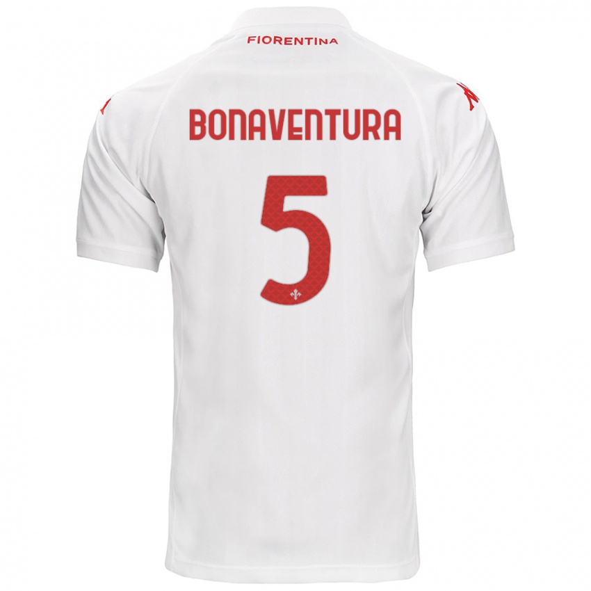 Niño Camiseta Giacomo Bonaventura #5 Blanco 2ª Equipación 2024/25 La Camisa Argentina