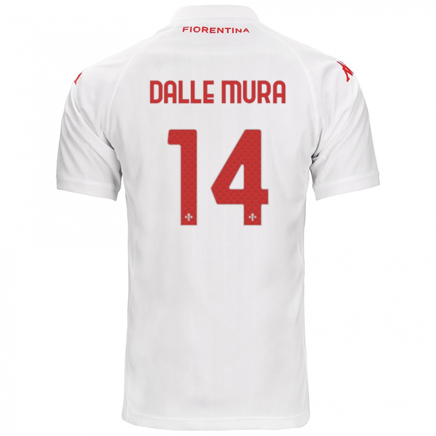 Niño Camiseta Christian Dalle Mura #14 Blanco 2ª Equipación 2024/25 La Camisa Argentina