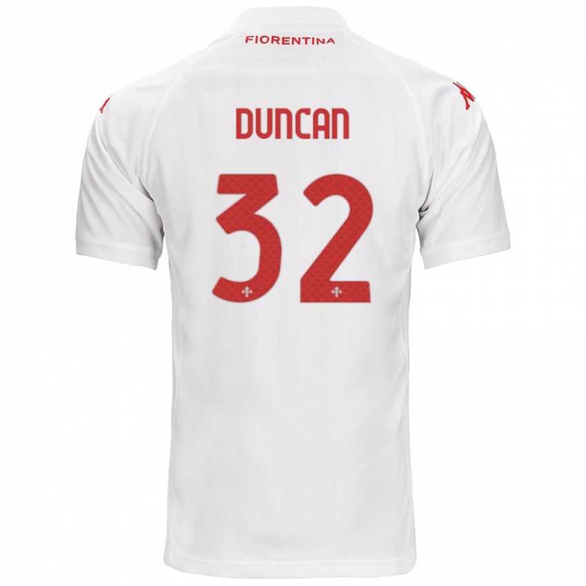 Niño Camiseta Alfred Duncan #32 Blanco 2ª Equipación 2024/25 La Camisa Argentina