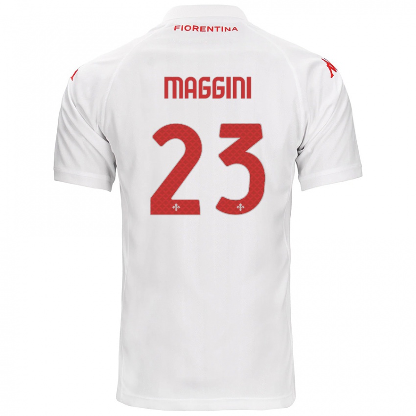 Niño Camiseta Filippo Maggini #23 Blanco 2ª Equipación 2024/25 La Camisa Argentina