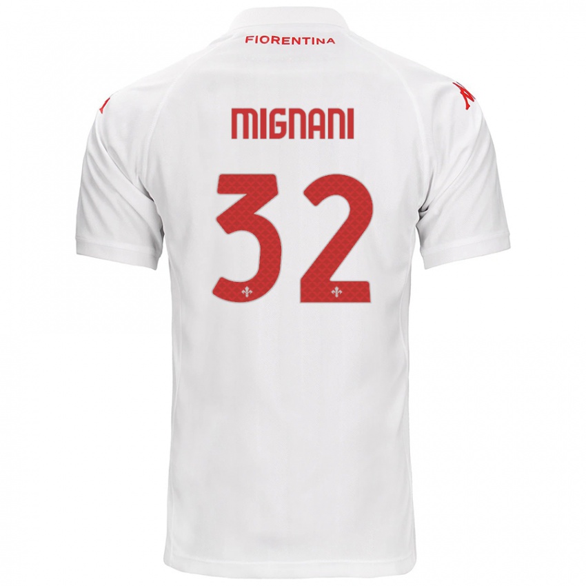 Niño Camiseta Carlo Mignani #32 Blanco 2ª Equipación 2024/25 La Camisa Argentina