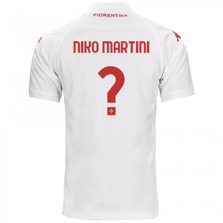 Niño Camiseta Niko Martini #0 Blanco 2ª Equipación 2024/25 La Camisa Argentina