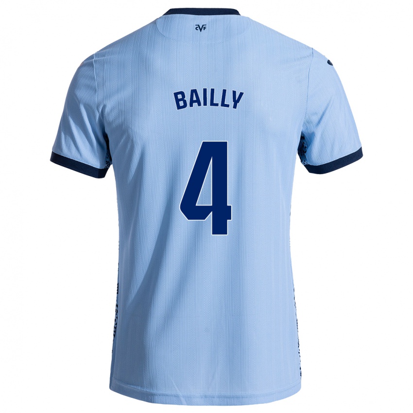 Niño Camiseta Eric Bailly #4 Azul Cielo 2ª Equipación 2024/25 La Camisa Argentina