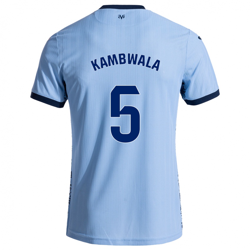 Niño Camiseta Willy Kambwala #5 Azul Cielo 2ª Equipación 2024/25 La Camisa Argentina