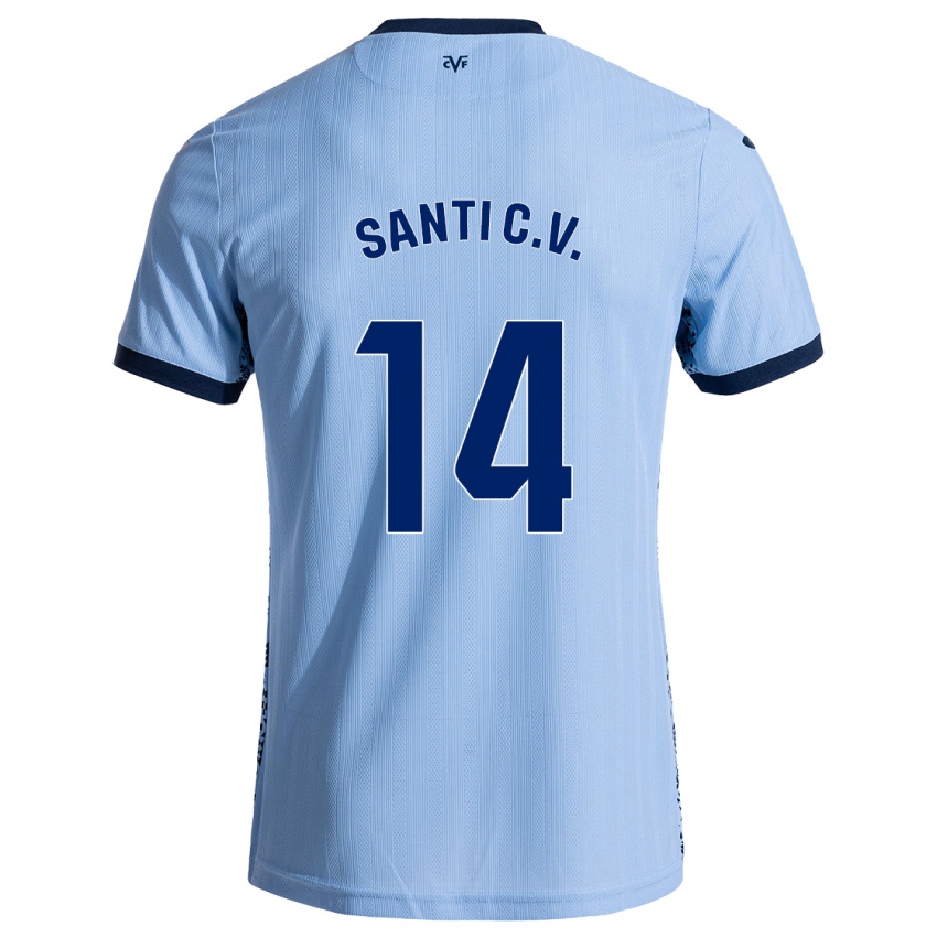 Niño Camiseta Santi Comesaña #14 Azul Cielo 2ª Equipación 2024/25 La Camisa Argentina