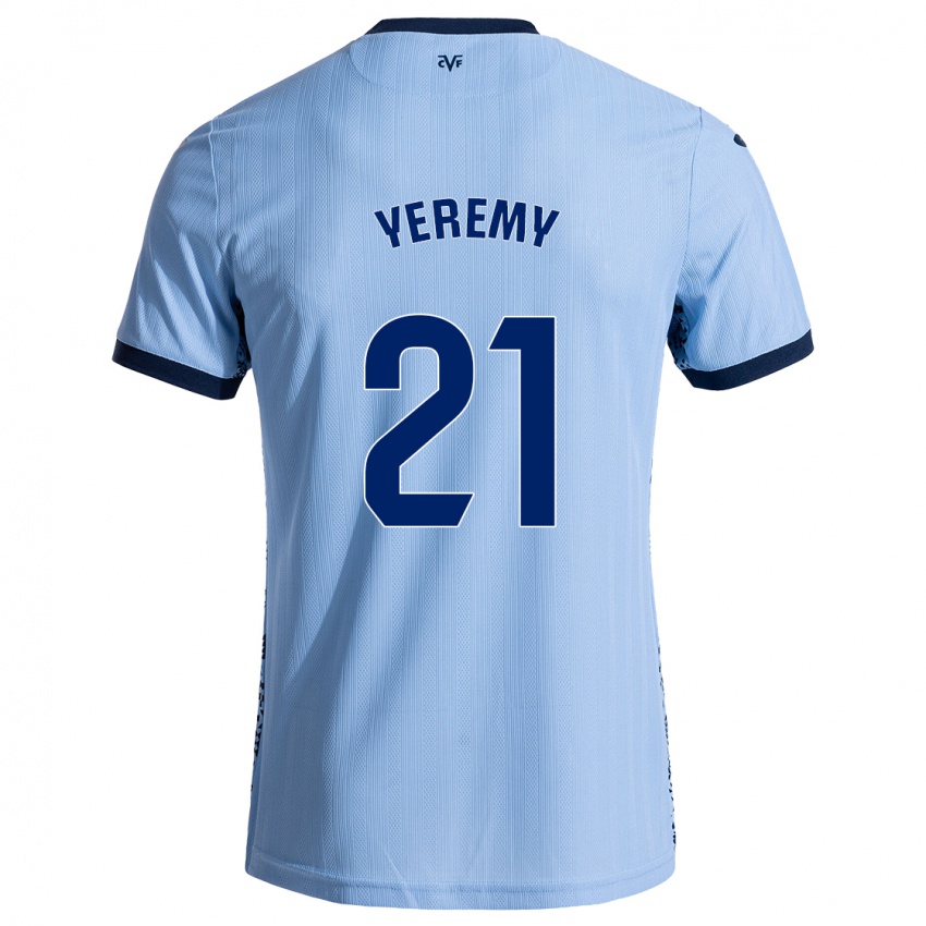 Niño Camiseta Yéremy Pino #21 Azul Cielo 2ª Equipación 2024/25 La Camisa Argentina