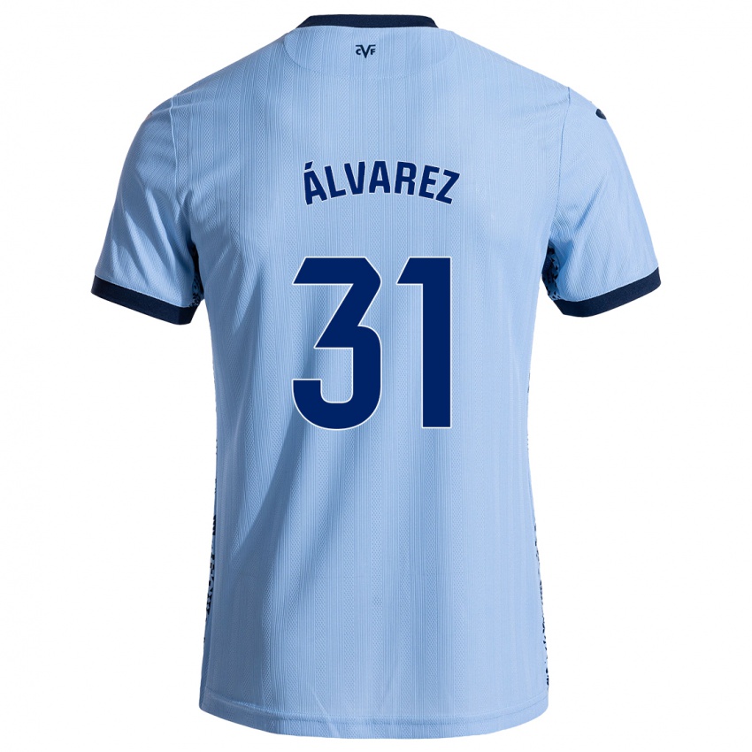 Niño Camiseta Iker Álvarez #31 Azul Cielo 2ª Equipación 2024/25 La Camisa Argentina