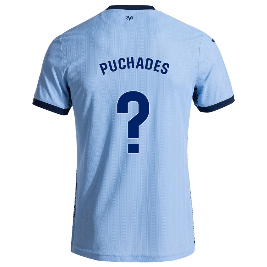 Niño Camiseta Fran Puchades #0 Azul Cielo 2ª Equipación 2024/25 La Camisa Argentina