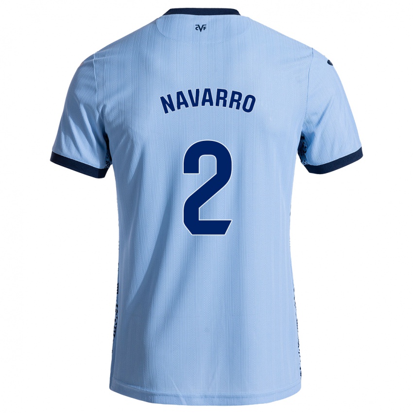 Niño Camiseta Pau Navarro #2 Azul Cielo 2ª Equipación 2024/25 La Camisa Argentina