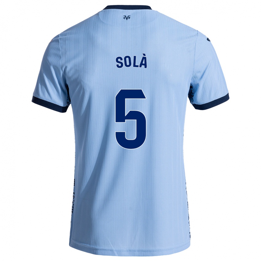 Niño Camiseta Arnau Solà #5 Azul Cielo 2ª Equipación 2024/25 La Camisa Argentina