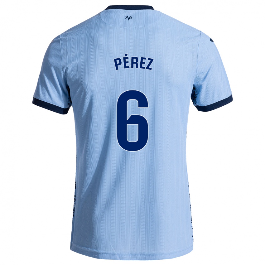 Niño Camiseta Hugo Pérez #6 Azul Cielo 2ª Equipación 2024/25 La Camisa Argentina