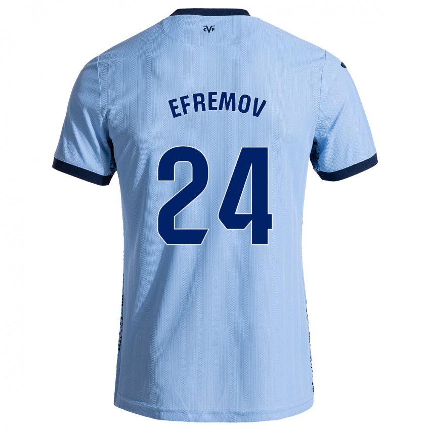 Niño Camiseta Anton Efremov #24 Azul Cielo 2ª Equipación 2024/25 La Camisa Argentina