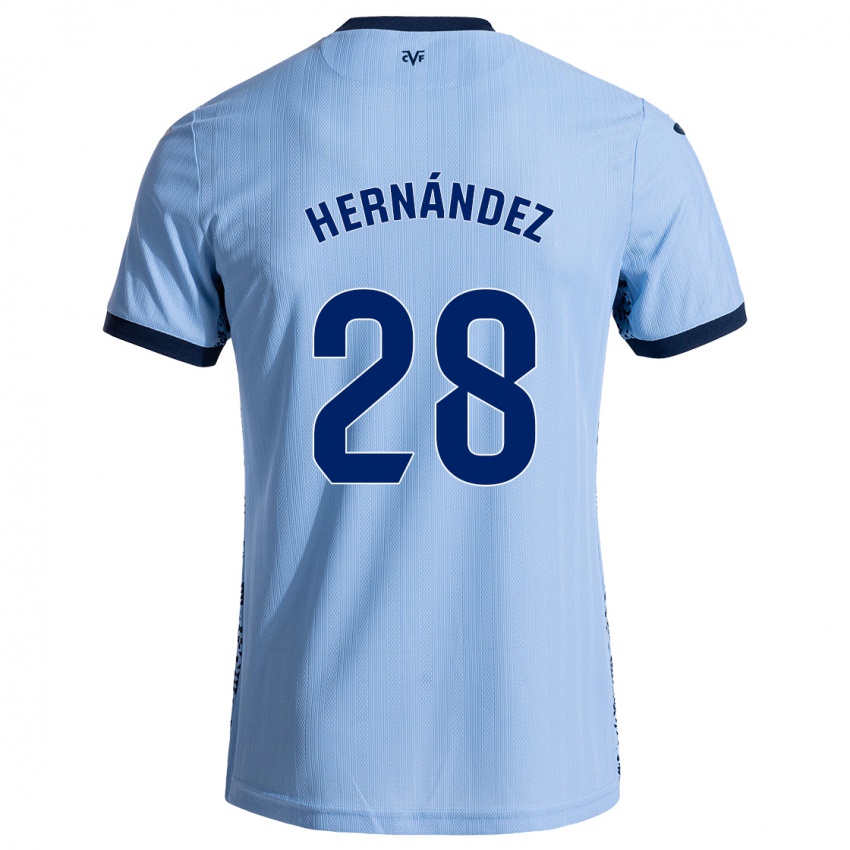 Niño Camiseta Gerard Hernández #28 Azul Cielo 2ª Equipación 2024/25 La Camisa Argentina